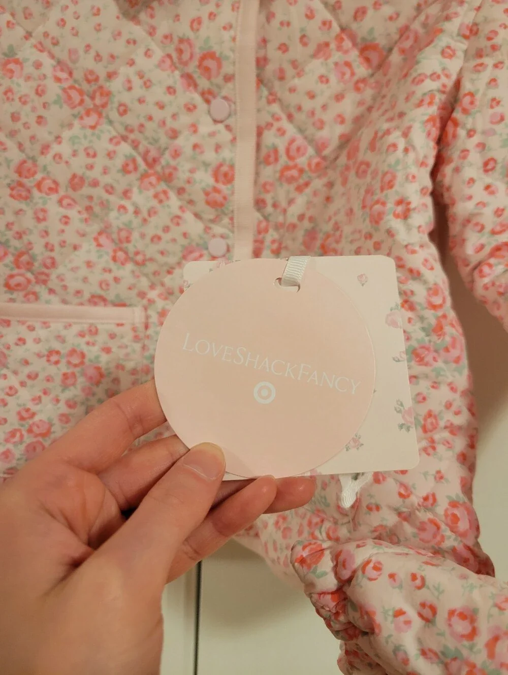 NWT LoveShackFancy x Target Charlotte Roseheart Quilted Barn Jacket - Pink- M